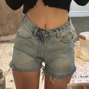 Brandy Melville John Galt High Rise Denim Shorts